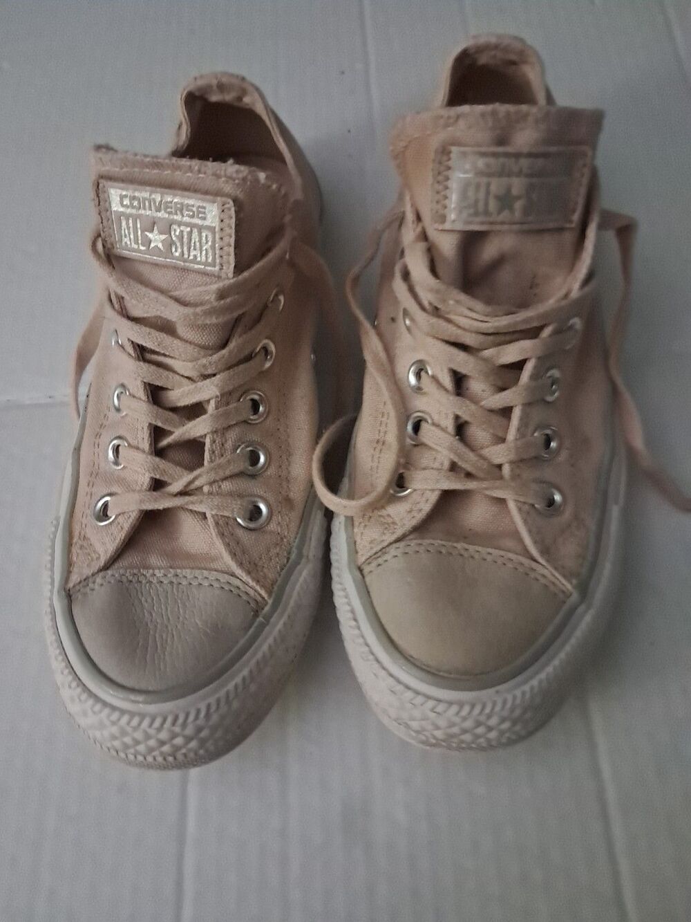 Size 7 - Converse All Star M Low Pink/ Beige /Sand
